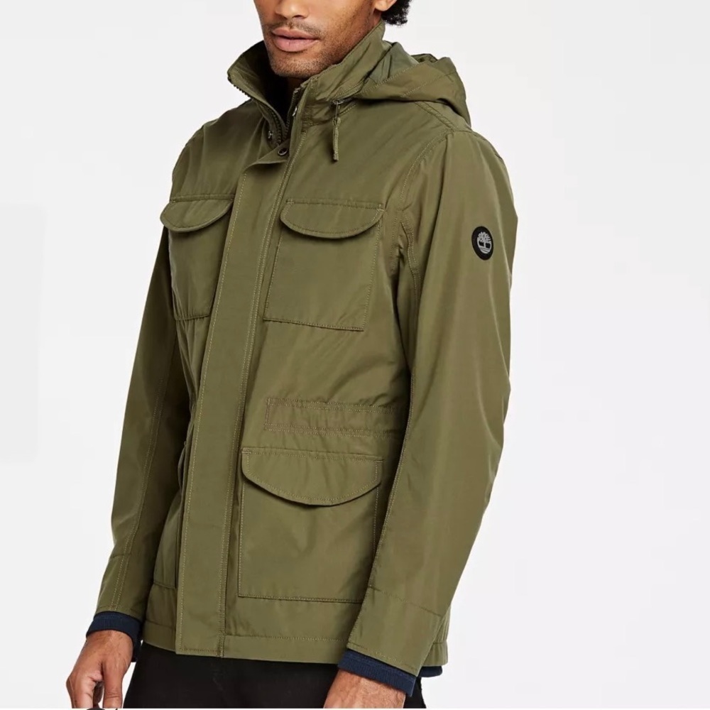 Timberland Mens Green Ludlow Mountain M65 Waterproof Jacket Size Medium